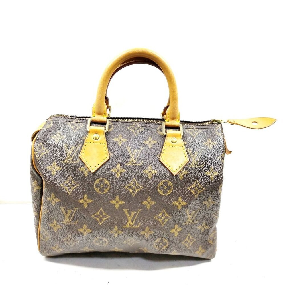 Louis Vuitton LV Hand Bag Speedy 25 Brown Monogram 740-052125